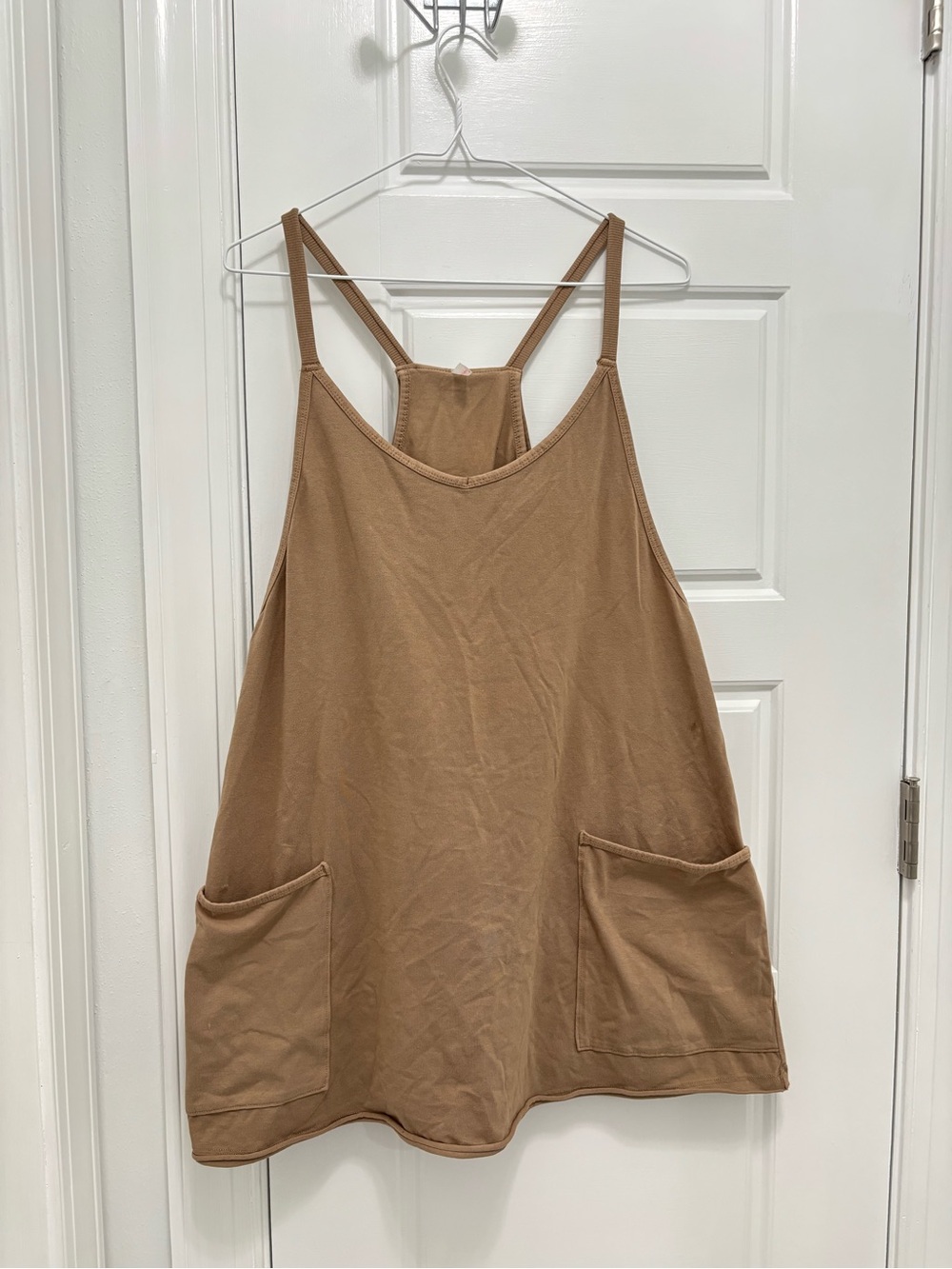 FP Movement by Free People Tan Pocket Tank Sport Dress